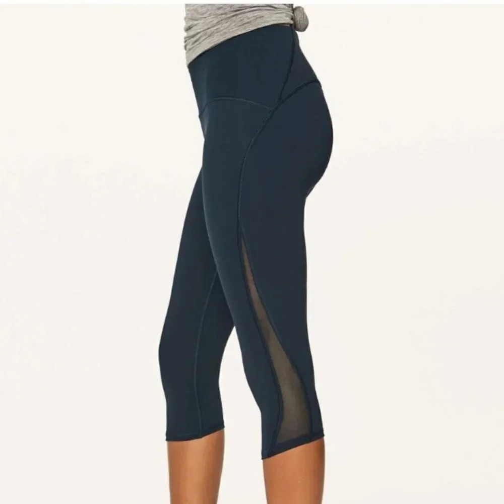 Lululemon Train Times Crop (17" ) Nocturnal Teal